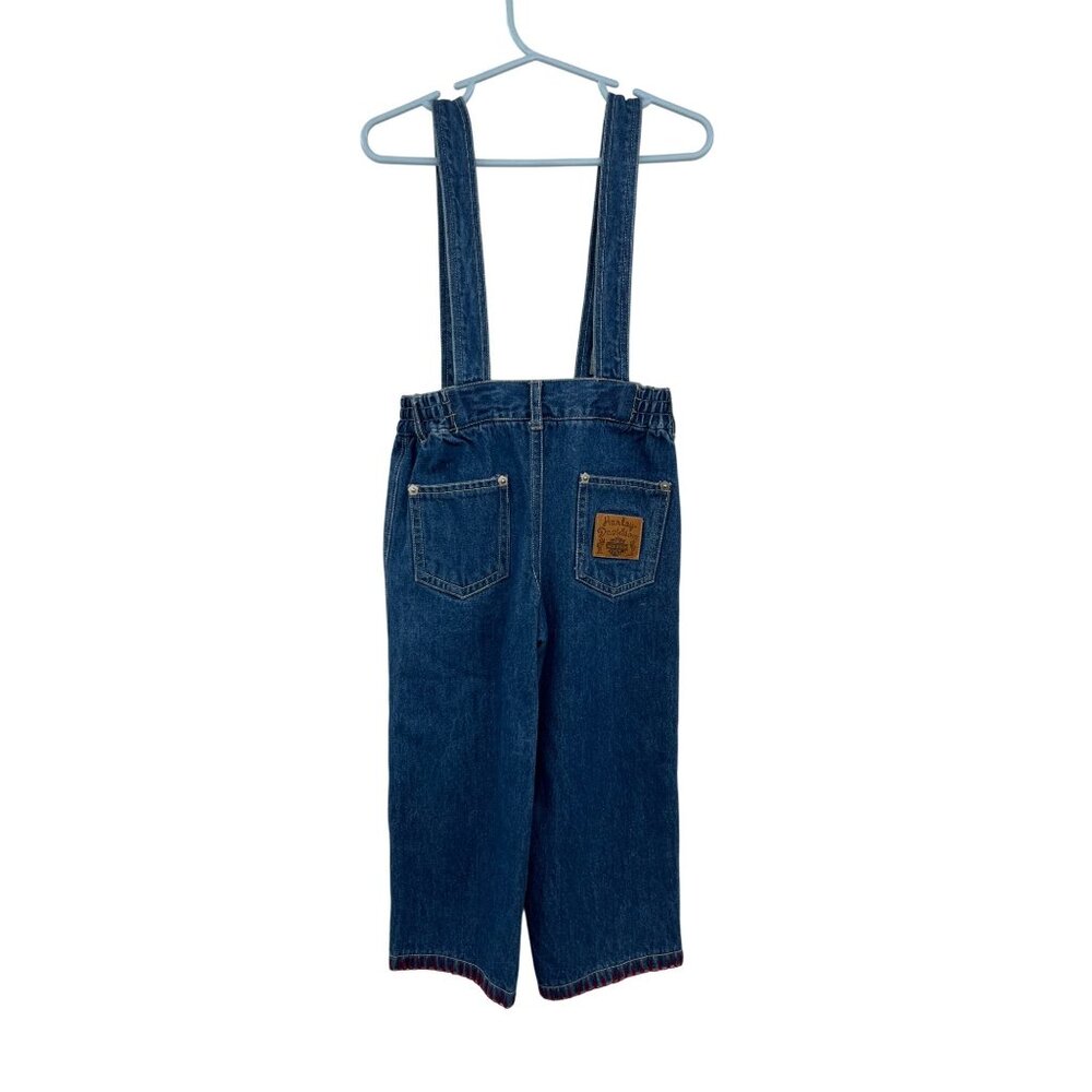 Vintage Harley-Davidson Toddler Overalls 2T Denim Jeans Boys 100% Cotton Used - Picture 2 of 15